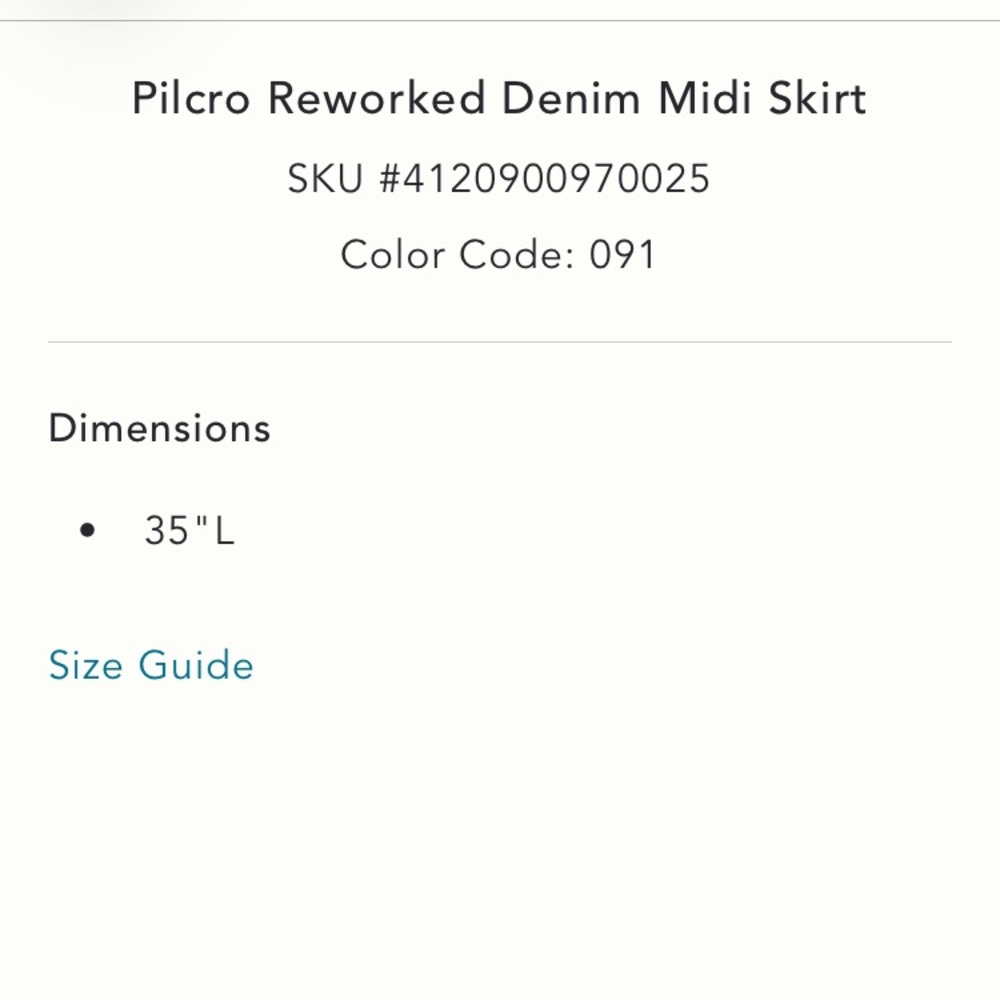Anthropologie Pilcro Denim Re-worked Midi Skirt - Indigo - Picture 14 of 15